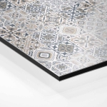 Mobile Preview: Küchenrückwand Platte Sanft Sandbeiges Nordischer Fliesenmix Hover-Bild