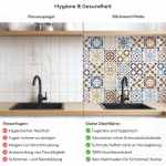 Mobile Preview: Küchenrückwand Platte Kupfer & Sonnengelbes Patchwork Design Produktdetailbild 2: Hygiene und Gesundheit!