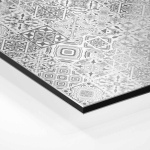 Mobile Preview: Küchenrückwand Platte Graue Kacheloptik im Azulejo‑Muster Hover-Bild