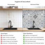Mobile Preview: Küchenrückwand Platte Portugiesische Raute Kacheln in Grau Produktdetailbild 2: Hygiene und Gesundheit!