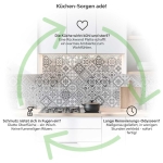 Mobile Preview: Küchenrückwand Platte Filigranes Rauten‑Mosaik in Grau Produktdetailbild 1: Küchen-Sorgen ade!