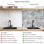 Mobile Preview: Küchenrückwand Platte Filigranes Rauten‑Mosaik in Grau Produktdetailbild 2: Hygiene und Gesundheit!