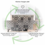 Mobile Preview: Küchenrückwand Platte Vintage Azulejo Black & White Produktdetailbild 1: Küchen-Sorgen ade!