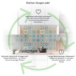 Mobile Preview: Küchenrückwand Platte Portugiesische Mediterranoptik Produktdetailbild 1: Küchen-Sorgen ade!