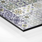 Mobile Preview: Küchenrückwand Platte Lavendel‑Olive Mosaik im Azulejo‑Stil Hover-Bild