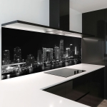 Mobile Preview: Küchenrückwand Platte Stadt bei Nacht Artikelbild 1