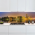 Mobile Preview: Küchenrückwand Platte Abu-Dhabi im nächtlichem Glanz Hauptbild 1