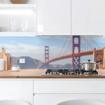 Mobile Preview: Küchenrückwand Platte I Brückenpanorama Hauptbild 1
