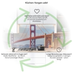 Mobile Preview: Küchenrückwand Platte Brückenpanorama Produktdetailbild 1: Küchen-Sorgen ade!