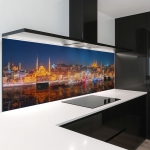 Mobile Preview: Küchenrückwand Platte I Bosporus bei Nacht Hauptbild 1