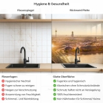 Mobile Preview: Küchenrückwand Platte Kölns Ufer im sanften Dämmerlicht Produktdetailbild 2: Hygiene und Gesundheit!