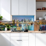 Mobile Preview: Küchenrückwand Platte Verbindung zwischen Stadtteilen Hauptbild 1