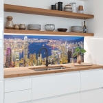 Mobile Preview: Küchenrückwand Platte Hong Kongs Skylines Artikelbild 1