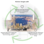 Mobile Preview: Küchenrückwand Platte Hong Kongs Skylines Produktdetailbild 1: Küchen-Sorgen ade!