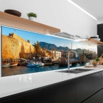 Mobile Preview: Küchenrückwand Platte Spanische Küsten Altstadt Artikelbild 1