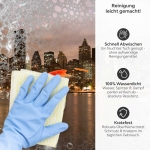 Mobile Preview: Küchenrückwand Platte Park mit Blick zur Skylines Produktdetailbild 3: Reinigung leicht gemacht!