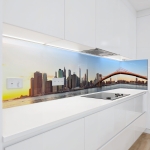 Mobile Preview: Küchenrückwand Platte New York bei Tagesanbruch Hauptbild 1