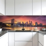 Mobile Preview: Küchenrückwand Platte Stadtbrücke bei Anbruch der Dämmerung Artikelbild 1