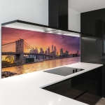 Mobile Preview: Küchenrückwand Platte Stadtbrücke bei Anbruch der Dämmerung Artikelbild 2