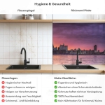 Mobile Preview: Küchenrückwand Platte Stadtbrücke bei Anbruch der Dämmerung Produktdetailbild 2: Hygiene und Gesundheit!