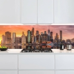 Mobile Preview: Küchenrückwand Platte Zwei Brücken im Abendrot Schein Artikelbild 1