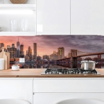 Mobile Preview: Küchenrückwand Platte Zwei Brücken im Abendrot Schein Hauptbild 1