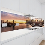 Mobile Preview: Küchenrückwand Platte Wolkenkratzer zur Goldenen Stunde Artikelbild 1