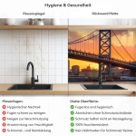 Mobile Preview: Küchenrückwand Platte Brücke zur Metropole im Feurigem Licht Produktdetailbild 2: Hygiene und Gesundheit!