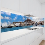 Mobile Preview: Küchenrückwand Platte Hafen im Mittelmeer Hauptbild 1