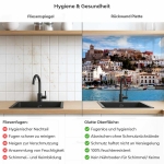 Mobile Preview: Küchenrückwand Platte Hafen im Mittelmeer Produktdetailbild 2: Hygiene und Gesundheit!