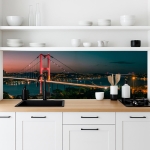 Mobile Preview: Küchenrückwand Platte Bosporus Brücke bei Nächtlicher Pracht Artikelbild 1