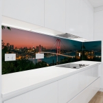 Mobile Preview: Küchenrückwand Platte Bosporus Brücke bei Nächtlicher Pracht Hauptbild 1