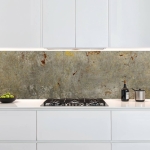 Mobile Preview: Küchenrückwand Platte Verwitterter Beton mit Rost Artikelbild 1