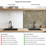 Mobile Preview: Küchenrückwand Platte Verwitterter Beton mit Rost Produktdetailbild 2: Hygiene und Gesundheit!