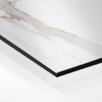 Mobile Preview: Küchenrückwand Platte Marmoroptik mit Goldakzenten Hover-Bild