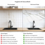 Mobile Preview: Küchenrückwand Platte Marmordesign mit Grauen Adern Produktdetailbild 2: Hygiene und Gesundheit!