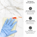 Mobile Preview: Küchenrückwand Platte Marmordesign mit Grauen Adern Produktdetailbild 3: Reinigung leicht gemacht!