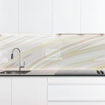 Mobile Preview: Küchenrückwand Platte Marmoroptik Edle Stein Marmorierung Artikelbild 2