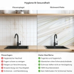 Mobile Preview: Küchenrückwand Platte Marmoroptik Edle Stein Marmorierung Produktdetailbild 2: Hygiene und Gesundheit!