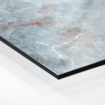 Mobile Preview: Küchenrückwand Platte Eisblauer Marmoroptik mit Kupferadern Hover-Bild