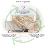 Mobile Preview: Küchenrückwand Platte Alabaster Marmor Onyx Effekt Produktdetailbild 1: Küchen-Sorgen ade!