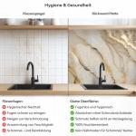 Mobile Preview: Küchenrückwand Platte Alabaster Marmor Onyx Effekt Produktdetailbild 2: Hygiene und Gesundheit!