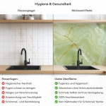 Mobile Preview: Küchenrückwand Platte Smaragd Grüner Marmoroptik Produktdetailbild 2: Hygiene und Gesundheit!