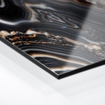 Mobile Preview: Küchenrückwand Platte Schwarzer Luxus Marmor Hover-Bild