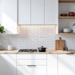 Mobile Preview: Küchenrückwand Platte Weiße Ziegelstein Optik Artikelbild 2