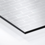 Mobile Preview: Küchenrückwand Platte Weiße Ziegelstein Optik Hover-Bild