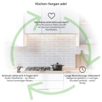 Mobile Preview: Küchenrückwand Platte Weiße Ziegelstein Optik Produktdetailbild 1: Küchen-Sorgen ade!