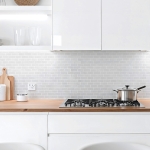 Mobile Preview: Küchenrückwand Platte Heller Ziegel Look Artikelbild 2