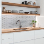 Mobile Preview: Küchenrückwand Platte Schmale Ziegelstein Ambiente Artikelbild 1