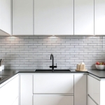 Mobile Preview: Küchenrückwand Platte Schmale Ziegelstein Ambiente Artikelbild 2
